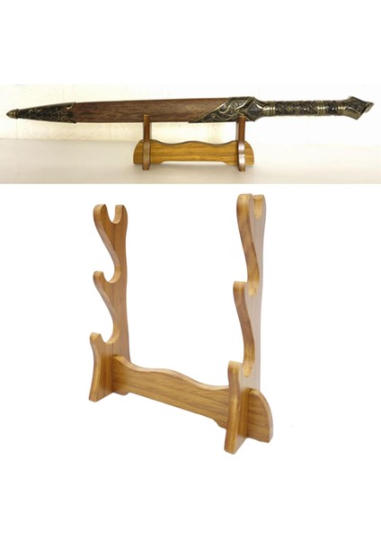 Tanto Wakizashi Için Ahşap Stand Yatay Ekran Braket Tutucu Rafı (Yurt Dışından) indirimleri