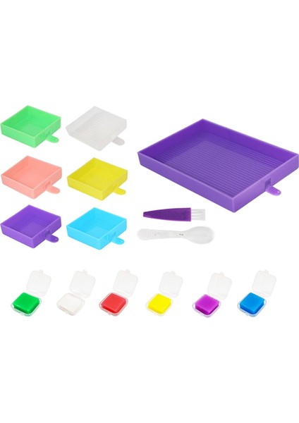 Elmas Boya Tepsisi Tutucu Depolama Organizatör 5d Elmas Aracı Tutkal Kil Çamurları (Yurt Dışından)