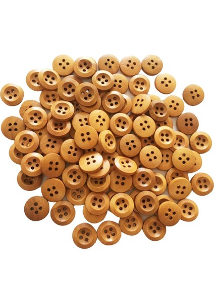 100 Parça Klasik 4 Delikli Düz Boyama Dekoratif Düğmeler (Yurt Dışından) fiyatları