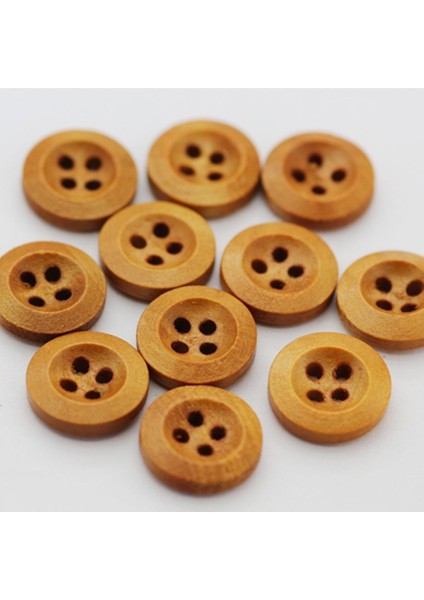 100 Parça Klasik 4 Delikli Düz Boyama Dekoratif Düğmeler (Yurt Dışından) modelleri