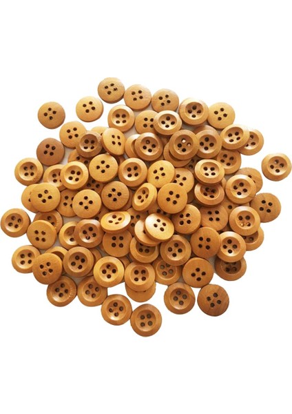 100 Parça Klasik 4 Delikli Düz Boyama Dekoratif Düğmeler (Yurt Dışından) indirimleri