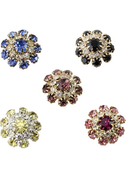 5 Diamante Düğ Ş Düğ Gö Giysiler Için Zanaat Saç Yay Dıy 25MM (Yurt Dışından)