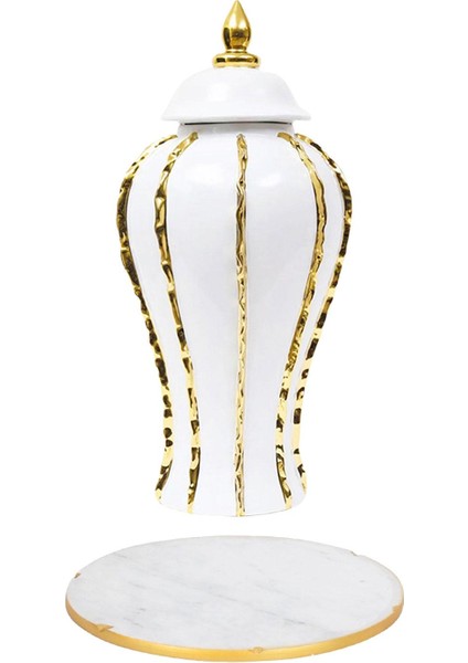 Seramik Çiçek Vazo Düğün Masa Centerpieces Masaüstü Porselen Zencefil Kavanoz Xs Altın (Yurt Dışından)