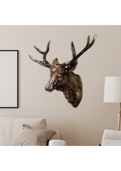 3D Geyik Kafası Heykeli Asılı I Süsleri Pirinç (Yurt Dışından) fırsatları