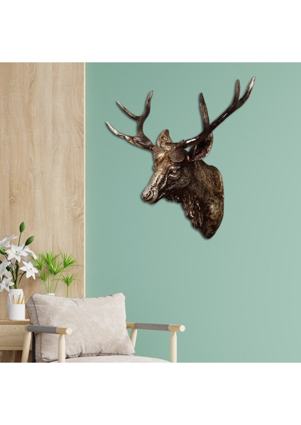 3D Geyik Kafası Heykeli Asılı I Süsleri Pirinç (Yurt Dışından) indirimleri