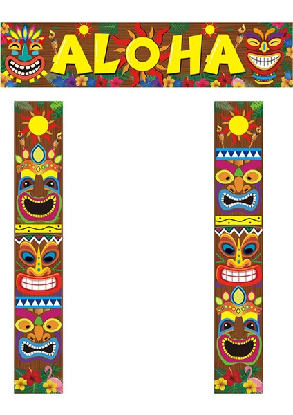 Hawaii Parti Süslemeleri Karnaval Partisi Beyit Afişi Için Aloha Afiş Tabelası'na Hoş Geldiniz (Yurt Dışından)