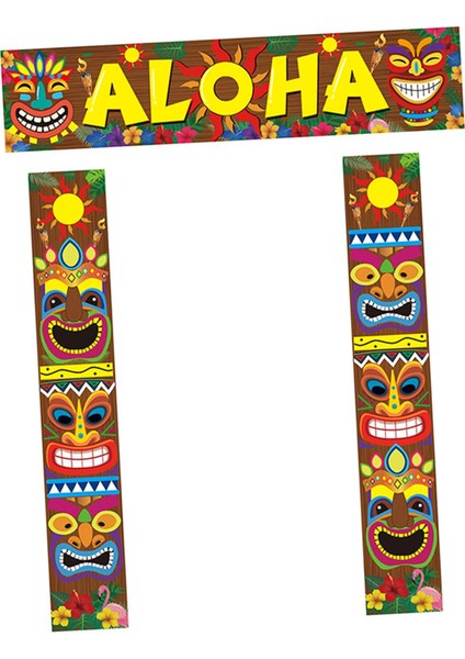 Hawaii Parti Süslemeleri Karnaval Partisi Beyit Afişi Için Aloha Afiş Tabelası'na Hoş Geldiniz (Yurt Dışından)