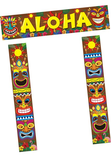 Hawaii Parti Süslemeleri Karnaval Partisi Beyit Afişi Için Aloha Afiş Tabelası'na Hoş Geldiniz (Yurt Dışından)