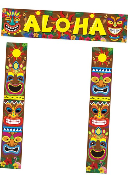 Hawaii Parti Süslemeleri Karnaval Partisi Beyit Afişi Için Aloha Afiş Tabelası'na Hoş Geldiniz (Yurt Dışından)