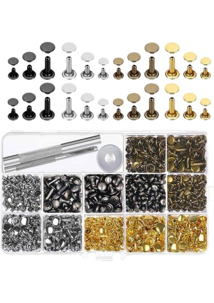 480 Çift Kapaklı Perçinler Çiviler 3 ile El Sanatları (Yurt Dışından)