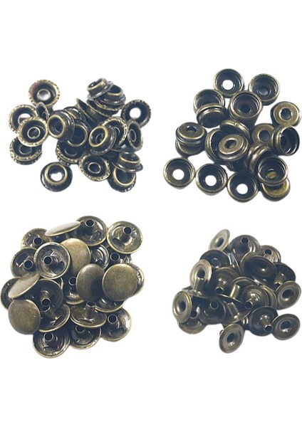 50X Çıtçıı Kot Çantası Için Çıtçıt Düğme Ş -, Pirinç (Yurt Dışından)