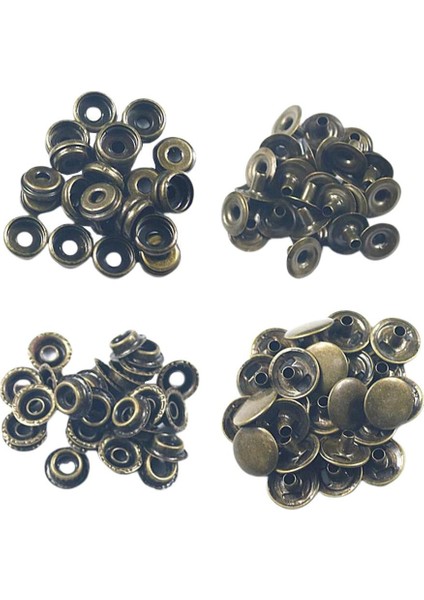 50X Çıtçıı Kot Çantası Için Çıtçıt Düğme Ş -, Pirinç (Yurt Dışından)