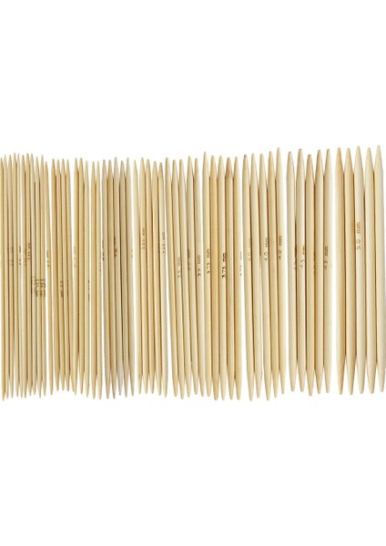 11 Takım 4.9" Örgü Çift Kiş Bambu (Yurt Dışından)