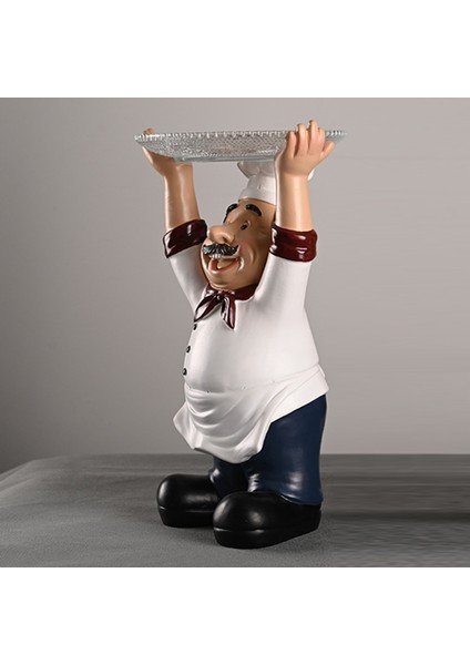 Minimalist Şef Heykelcik Reçine Heykel Heykelleri Raf ve Tezgah Üstü Ev I Mutfak Için Tepsisi 29X12X13 cm (Yurt Dışından) fırsatları