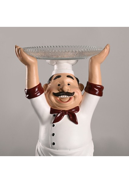 Minimalist Şef Heykelcik Reçine Heykel Heykelleri Raf ve Tezgah Üstü Ev I Mutfak Için Tepsisi 29X12X13 cm (Yurt Dışından) indirimleri