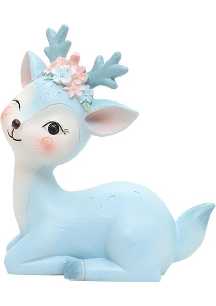 1 Reçine Geyik Heykeli Reçine Kek Topper Parti Dekorasyonu (Yurt Dışından)