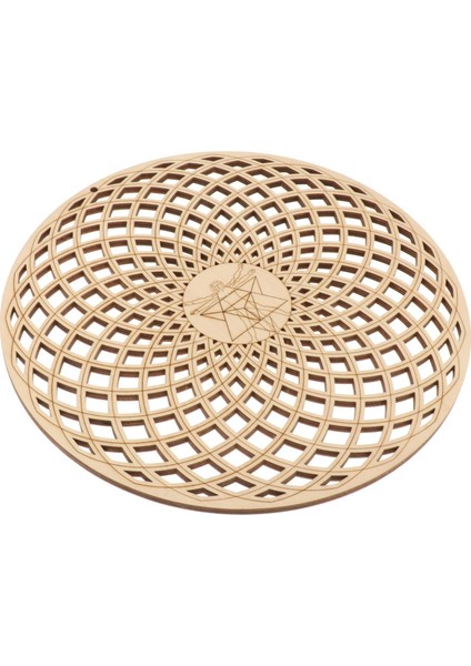 Kutsal Geometri Oyma Ahşap Duvar Heykel Ahşap Izgara Yoga Asılı Süslemeler B 14 cm (Yurt Dışından)
