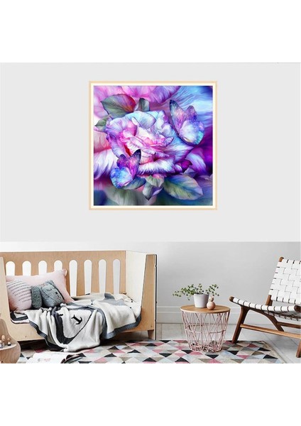 Çiçek 5d Yuvarlak Dıy Nakış Dekorasyon (Yurt Dışından) fiyatları