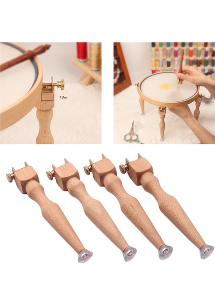 4pcs Nakış Çerçeve Bacaklar Çember Nakış Stand Çember Ahşap Nakış Çapraz Uzunluk 14 cm (Yurt Dışından) modelleri