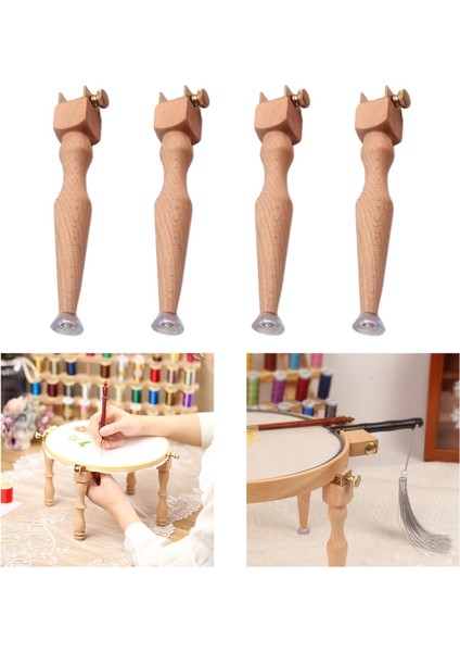 4pcs Nakış Çerçeve Bacaklar Çember Nakış Stand Çember Ahşap Nakış Çapraz Uzunluk 14 cm (Yurt Dışından) fırsatları
