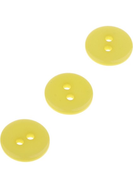 100 Şeker Rengi 2 Delikli, Karalama Defteri Dikmek Için Yuvarlak Reçine Düğme 1 cm Sarı (Yurt Dışından) modelleri