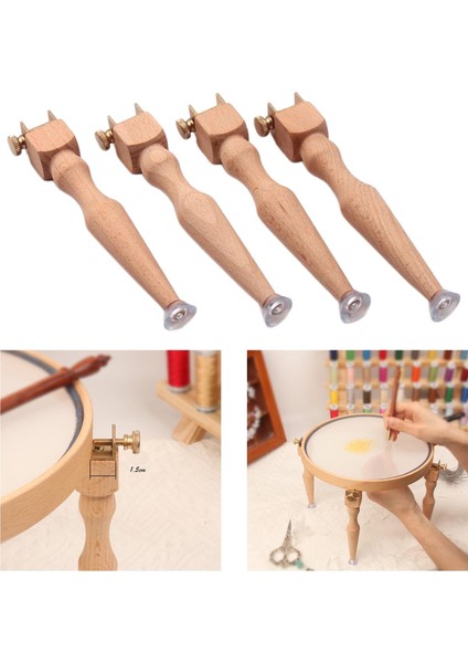 4pcs Nakış Çerçeve Bacaklar Çember Nakış Stand Çember Ahşap Nakış Çapraz Uzunluk 14 cm (Yurt Dışından) indirimleri