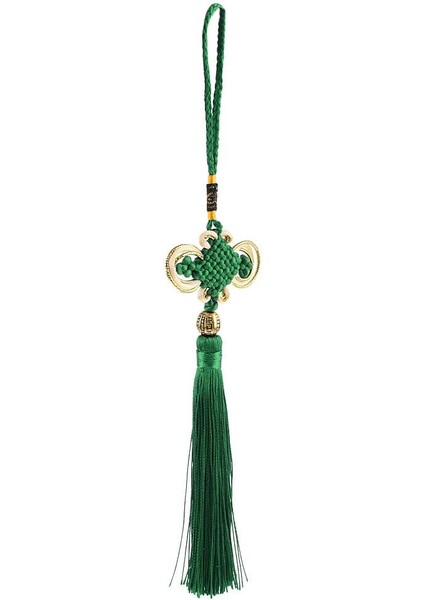 Feng Shui Püskül Asılı Şanslı Çin Düğüm Hediye Yeşil (Yurt Dışından)