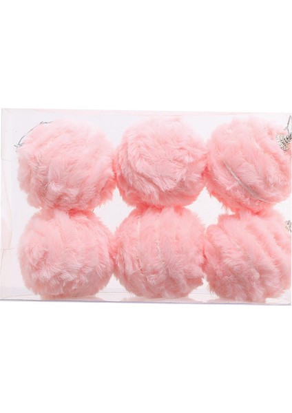 6 Adet Noel Ağacı Asılı Dekorasyon Bahçe Ev Kapı Noel Topları Süsler Pembe (Yurt Dışından) fiyatları
