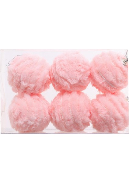 6 Adet Noel Ağacı Asılı Dekorasyon Bahçe Ev Kapı Noel Topları Süsler Pembe (Yurt Dışından) modelleri