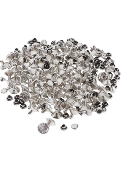 100 Taşlı Çivi, Dekoratif Per, Içi Boş Per, Yuvarlak Per, 9mm (Yurt Dışından)