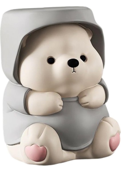 Icı Ayı Heykelcik Ev Dekorasyon Reçine Heykeli Odası Kitaplık Balon Gri (Yurt Dışından) fiyatları