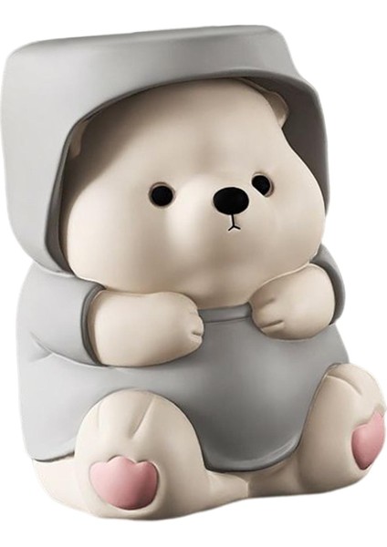 Icı Ayı Heykelcik Ev Dekorasyon Reçine Heykeli Odası Kitaplık Balon Gri (Yurt Dışından) fırsatları