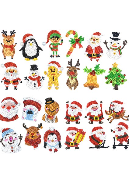 24 Karikatür Noel Çıı Dıy Ev Dekor Nakış Kitleri Süsleme (Yurt Dışından) fiyatları