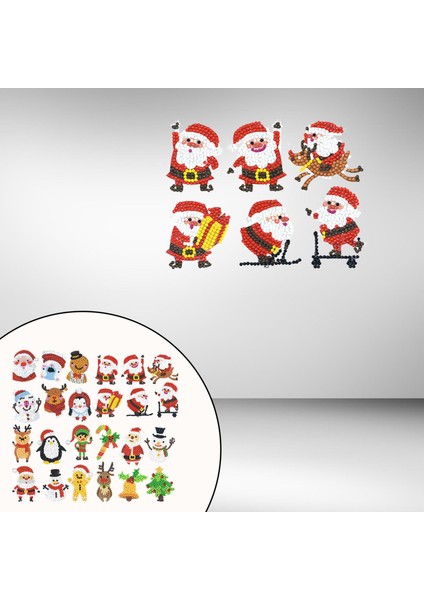 24 Karikatür Noel Çıı Dıy Ev Dekor Nakış Kitleri Süsleme (Yurt Dışından) modelleri