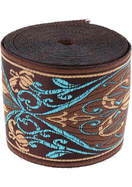 Dikiş Zanaat Uygulamaları Için 5 Metre Mavi Işlemeli Sınır 6cm Mavi (Yurt Dışından) fiyatları