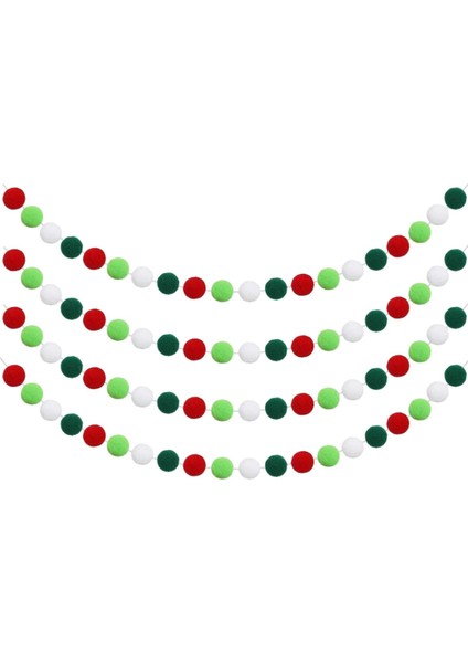 Noel Yün Topları Mantel Oturma Odası Paskalya C Için Garland Pom (Yurt Dışından)