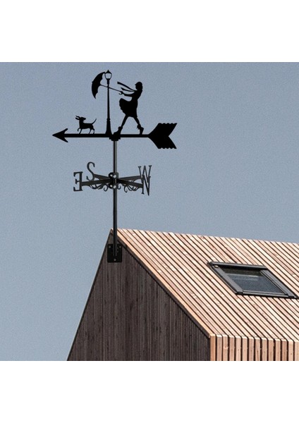Çiftlik Evi Çit Dış Için Metal Rüzgar Gülü Dekoratif Retro Rüzgar Gülü (Yurt Dışından)