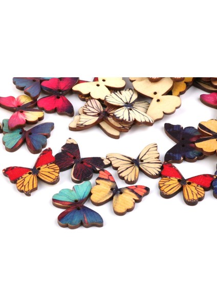100 Ahşap Düğ 2 Kar Scrapbooking Ş El Sanatları (Yurt Dışından)