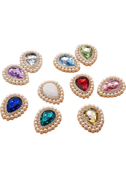 10X Gözyaşı Takılar Dıy El Sanatları Saç Yay Taklidi Flatback Süsleme (Yurt Dışından)