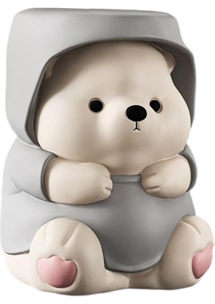 Icı Ayı Heykelcik Ev Dekorasyon Reçine Heykeli Odası Kitaplık Balon Gri (Yurt Dışından) indirimleri