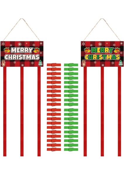 Festival Oturma Odası Noel Dekorasyonu Için 2 Noel Kartı Elk Bells (Yurt Dışından)