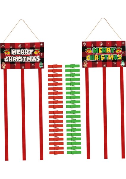 Festival Oturma Odası Noel Dekorasyonu Için 2 Noel Kartı Elk Bells (Yurt Dışından)