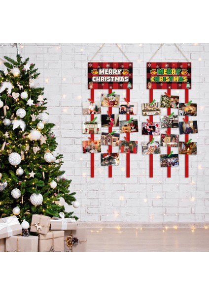 Festival Oturma Odası Noel Dekorasyonu Için 2 Noel Kartı Elk Bells (Yurt Dışından)