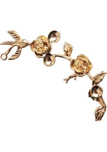 10'lu Paket Vintage Alaşım Şube Çiçek Charms Broş Takı Dıy Yapımı El Sanatları (Yurt Dışından)
