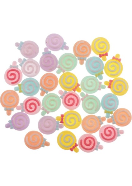 30 Takım Reçine Flatback Reçine Düğ Cabochons Flatback Değşlar (Yurt Dışından)