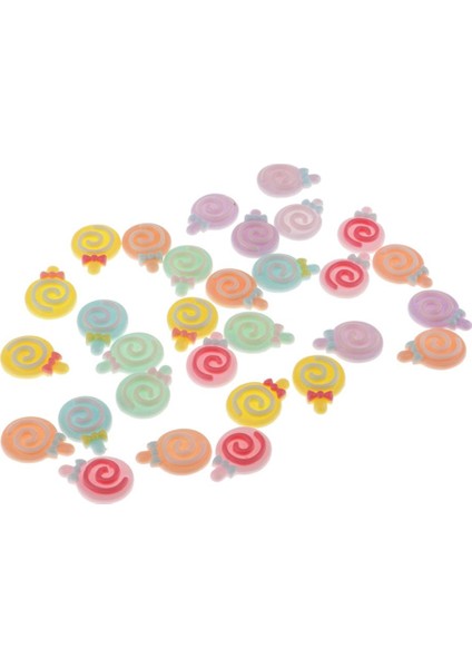 30 Takım Reçine Flatback Reçine Düğ Cabochons Flatback Değşlar (Yurt Dışından) modelleri