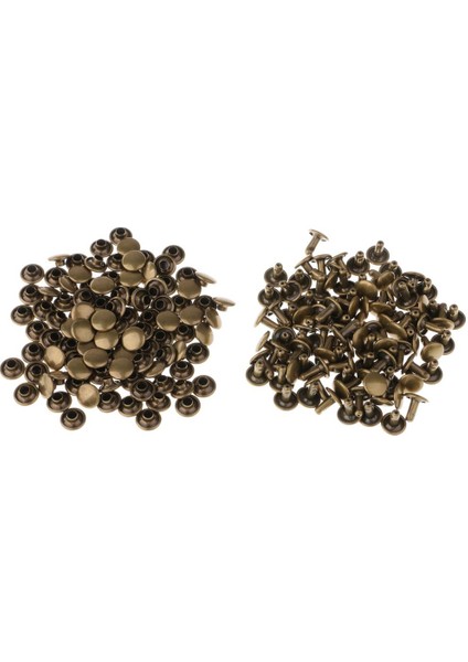 100 Takım Perçin Çift Perçin Metal Çiviler El Sanatları Için 8mm x 4mm, 8mm x 7mm (Yurt Dışından) fiyatları