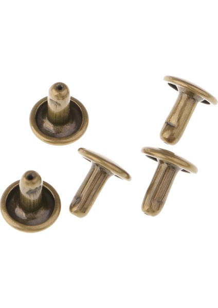 100 Takım Perçin Çift Perçin Metal Çiviler El Sanatları Için 8mm x 4mm, 8mm x 7mm (Yurt Dışından) fırsatları