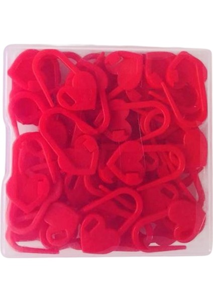 50 Tutucular Işaretleyiciler Tığ Örgü I Kırmızı (Yurt Dışından)