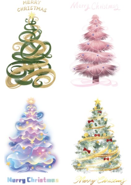 Noel Ağacı Pencere Etiketi Mutfak Vitrin Yatak Odası Için Noel Pencere Etiketi (Yurt Dışından)